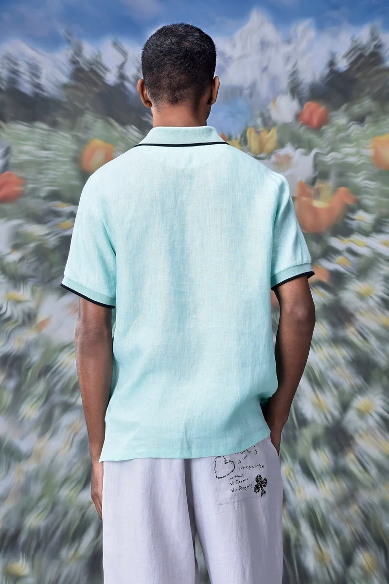 Genes Lecoanet Hemant  Nile Linen Polo for Men | Best Price UAE